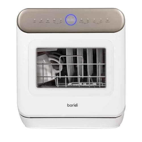 Image of Baridi Mini Portable Tabletop 6L Dishwasher with 3 Place Settings, 7 Wash Functions - DH72
