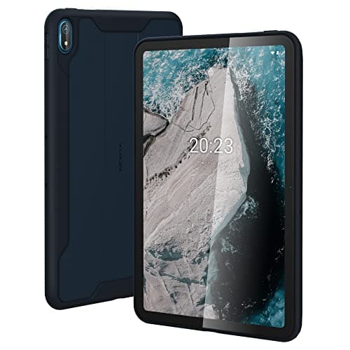 Image of Nokia Protective Case Compatible with Nokia T20 Tablet, Rugged Shockproof Design, Raised Edges for Drop and Scratch Protection, Easy Grip Tablet Cover, Dark Blue