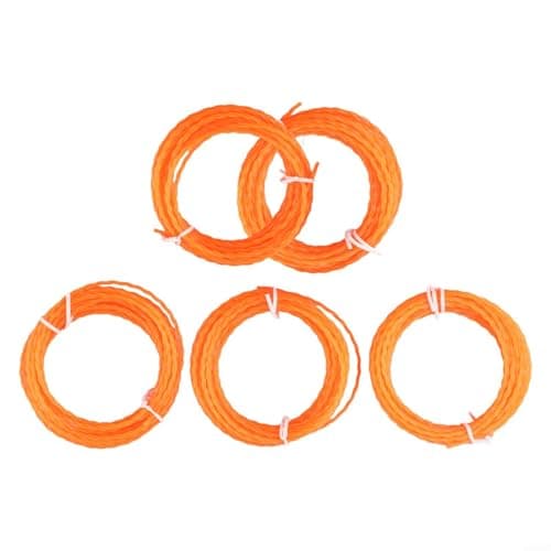 Image of 5-Pack Twisted Nylon Trimmer Line Compatible with For Ego 56V 15 Inch String Trimmers and Attachments .095 Inch 15 Ft per Roll