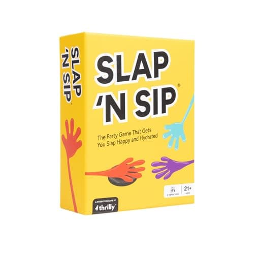 Image of Slap N Sip Hilarious Drinking Game with Sticky Hands, 200 Cards Fast-Paced Party Game for Adults