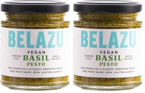 Image of Belazu Vegan Basil Pesto 165g (Pack of 2)