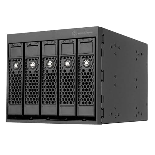 Image of SilverStone Technology FS305-E All-Black Three 5.25" Device Bay to Five 3.5" SAS-12G / SATA 6Gbit/s Hot-swap Adapter Cage, SST-FS305B-E