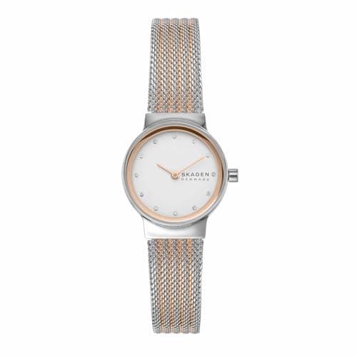 Image of Skagen Watch for Women Freja Lille, Two Hand Movement, 26 mm Silver Stainless Steel Case with a Stainless Steel Mesh Strap, SKW2699