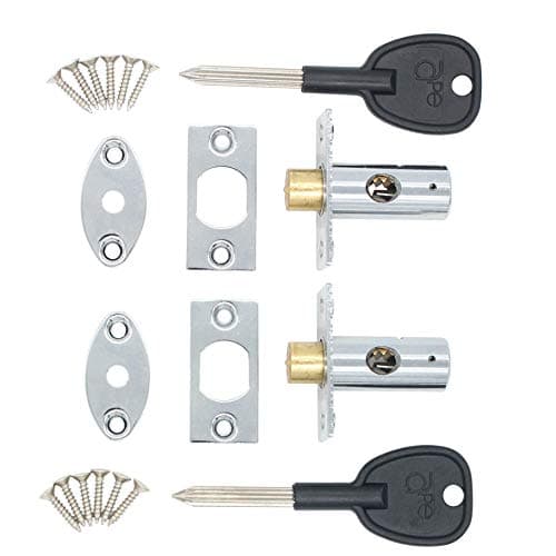 Image of Window Security Mortice Rack Bolts | Pack of 2 Bolts with 2 Star Keys | Chrome