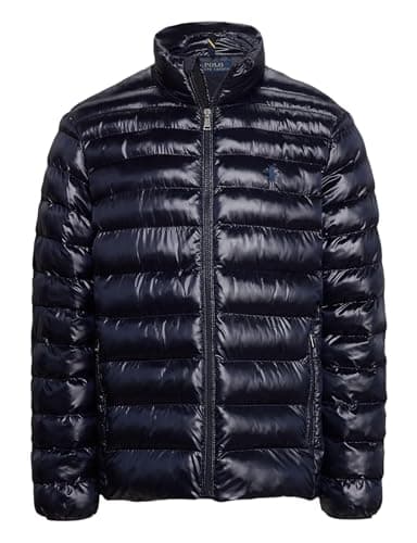 Image of Polo Ralph Lauren Men's Glossy Packable Jacket (UK, Alpha, XL, Regular, Regular, Navy)
