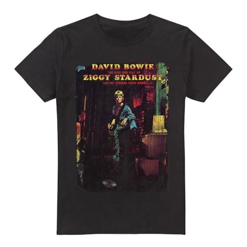 Image of Cotton Soul David Bowie Ziggy Stardust Album Unisex T Shirt, Black, Small