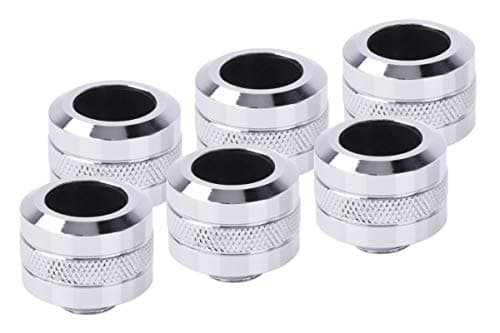 Image of Lot de 6 Raccords à compression pour Tube Ø16mm Alphacool Eiszapfen Pro (Argent)