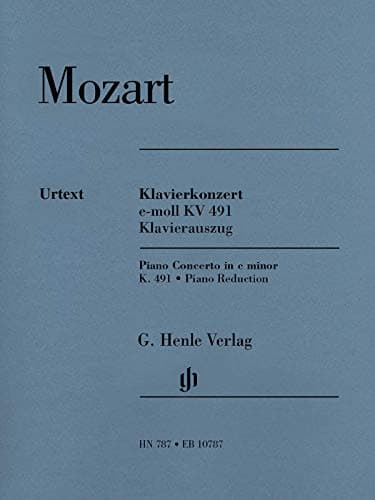 Image of Mozart, Wolfgang Amadeus - Klavierkonzert c-moll KV 491: Instrumentation: 2 Pianos, 4-hands, Piano Concertos. Klavierauszug.
