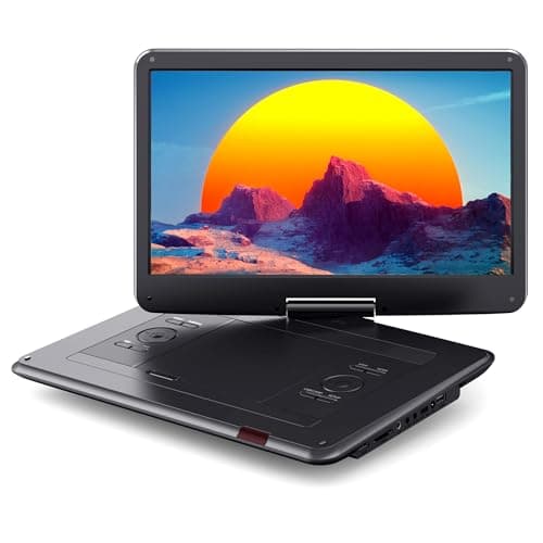 Image of WOLFANG 17.5" Portable DVD Player with 15.6" Large HD Display, 6 Hours Rechargeable Battery, No Region Restrict, Dual Stereo Speakers, Support for USB/SD Card/Sync TV/Projector Screen