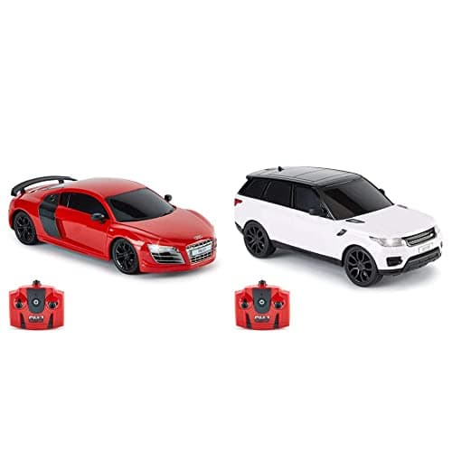 Image of Officially Licensed Audi R8 GT & Range Rover Sport RC Cars, 1:24 Scale with Working Lights