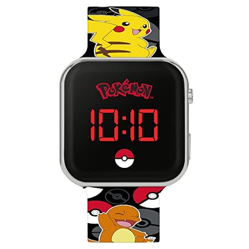 Image of Pokémon Black LED Watch with Printed Silicone Strap POK4322