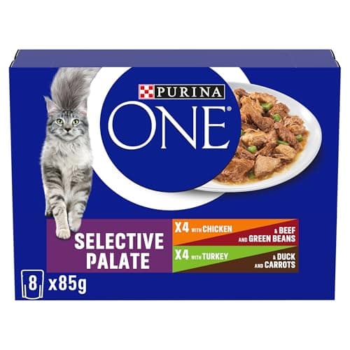 Image of PURINA ONE Mini Fillets Selective Palate Adult Wet Cat Food 8x85g (Pack of 5)