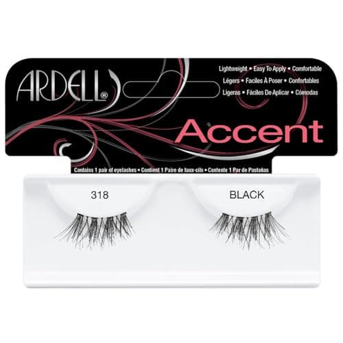 Image of Ardell Accent Style Eye Lashes Number 318, Black , Pack of 4