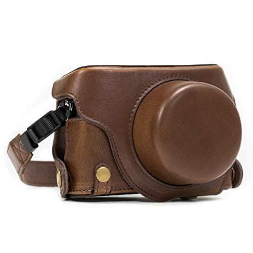 Image of MegaGear MG662 Ever Ready Protective Leather Case Bag for Panasonic Lumix LX100/DMC-LX100 Camera - Dark Brown