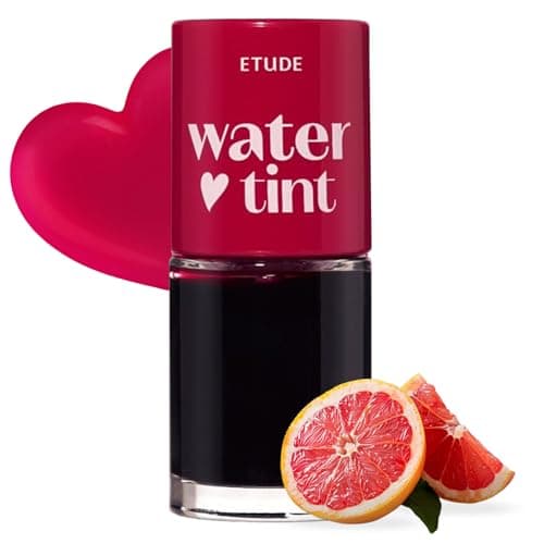 Image of ETUDE Dear Darling Water Tint 4 Red Grapefruit Ade Vivid Color Lip Stain With Moisturizing Weightless 0.3 Fl Oz (Pack Of 1) Red Grapefruit Ade
