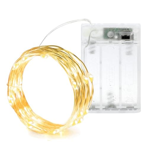 Image of Annefly Battery Operated 2M 20 LED Silver Wire Fairy String Lights Firefly Lights with Timer DIY Decoration for Bedroom Jars Christmas Wedding Party Festival Indoor Outdoor Camping