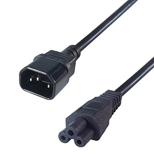 Image of Connekt Gear 15cm Mains Power Adapter C14 Plug to C5 (Cloverleaf) Socket