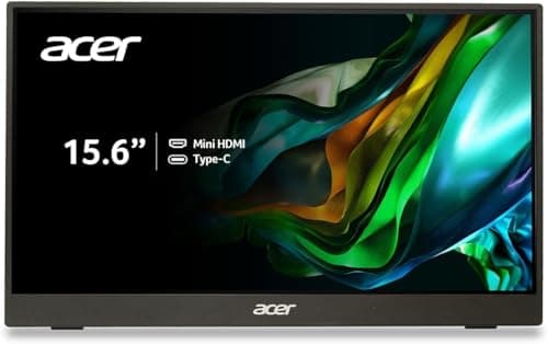 Image of acer PM1 15.6" FHD Portable Monitor | IPS Panel | Ultrathin and Ultralight Design | Mini HDMI x 1 and USB Type-C x 2 Inputs