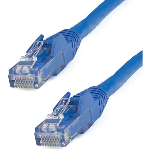 Image of StarTech 25ft CAT6 Ethernet Cable - Blue CAT 6 Gigabit Ethernet Wire -250Mhz 100W PoE RJ45 UTP Network Patch Cord Snagless with Strain Relief (N6PATCH25BL)