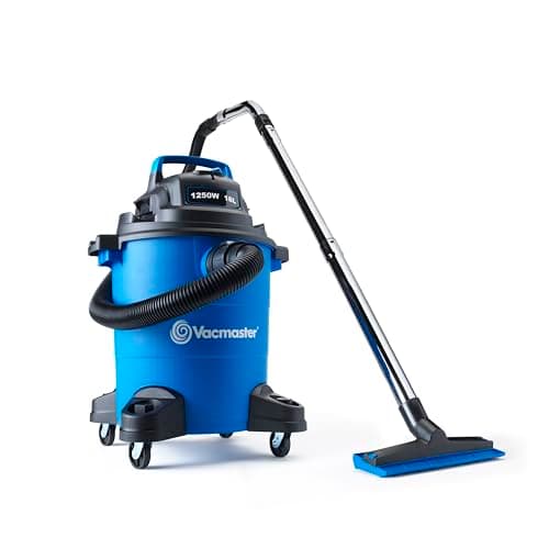 Image of Vacmaster WD 18 Wet & Dry Vacuum Cleaner with Garden Accessory Set, incl. Artificial Grass Revitaliser Tool. Garage and Workshop Vacuum for Patios, Pathways, Driveways, and Decking. 1250W, 18 Litre