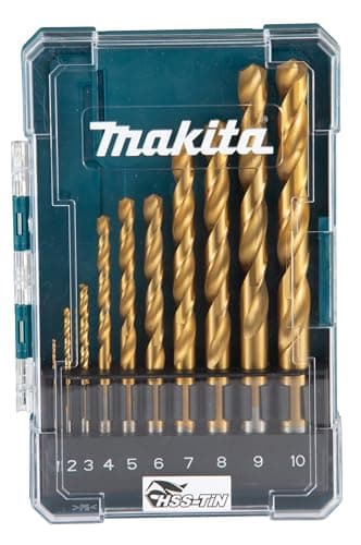 Image of Makita D-72849 HSS TIN Drill bit Eco Set 10 Piece