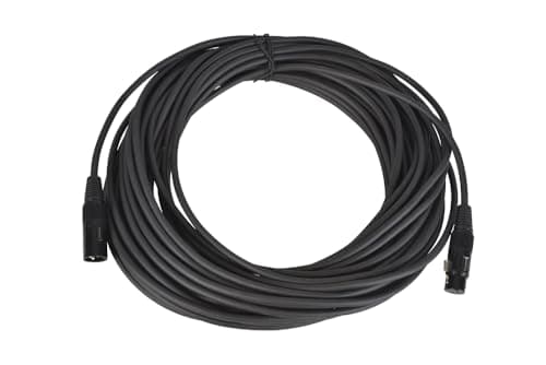 Image of Microphone Leads Balanced XLR Male to Female 3 pin with Black Connectors 20m