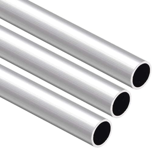 Image of TA-VIGOR 3Pcs 6063 Aluminum Round Tube, 10mm OD 8mm ID 250mm Length Metal Seamless Straight Tubing Aluminum Pipe for Home Furnishing, Machinery, DIY Handicraft