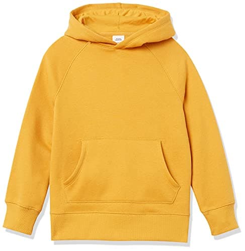 Image of Amazon Essentials Boys' Fleece Sweater Hoodie Sweatshirts, Golden Yellow, 9 Years