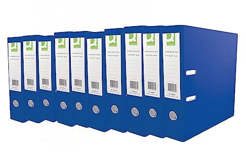 Image of Q-Connect KF20020 Lever Arch File Polypropylene, Blue, 70 mm, A4 (10 Pack)