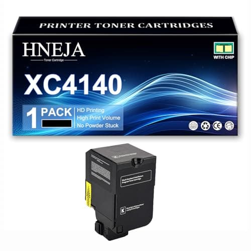 Image of XC4140 Toner Cartridge, Compatible 24B6720 24B6717 24B6718 24B6719 Toner Cartridges for Lexmark XC4140 XC4143 XC4150 XC4153 Printer,Black-1 Pack