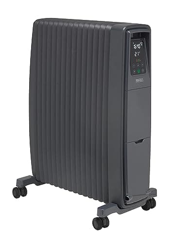 Image of Dimplex EVO2BTA Oil Free Portable Radiator, Energy Efficient Electric Heater with Eco Intelligent Mode, 7-day Electronic Timer, Thermostat, Bluetooth Controls, Stylish Graphite Grey Finish