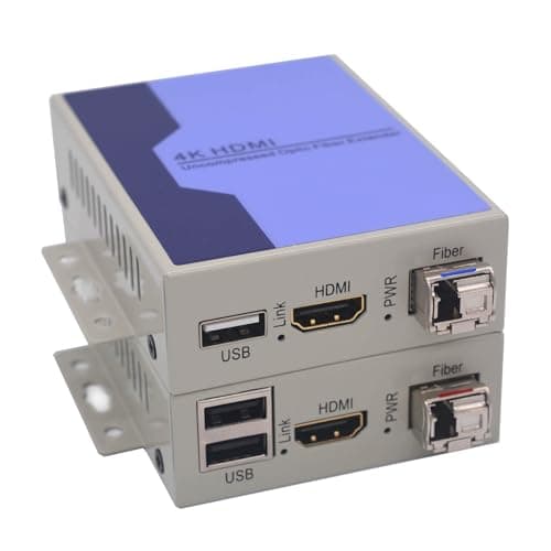 Image of 4K HDMI Extenders over Fiber optic with KVM USB 2x10G SFP Transceivers Uncompressed No delay LC Singlemode fiber up 10Km A pair
