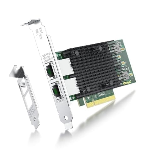 Image of ipolex 10Gb Network Card, 2x RJ45 Port, 10GbE NIC Compare to Intel X540-T2, Support Windows Server/Windows/Linux/VMware (Not Support MAC)