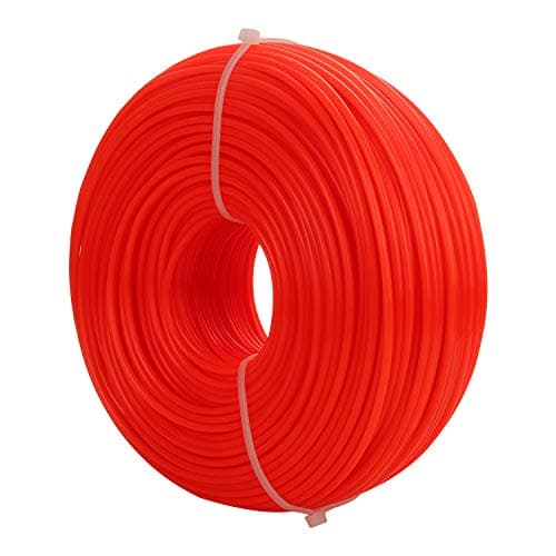 Image of STARVAST Strimmer Wire 2.4mm x 100m, Heavy Duty Strimmer Line, Round Core Nylon Trimmer Line Brush Cutter Wire Cord - Orange