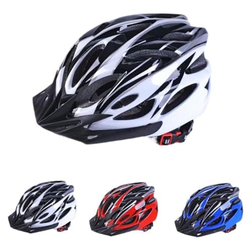 Image of Children Helmet, Children Bicycle Helmet, Suitable for Boys and Girls Aged 5-15, Children's Adjustable Helmet Suitable for Bicycles Scooters Skates and Cycling (Black and White - M)