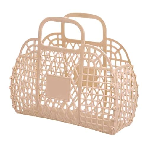 Image of Girls Jelly Purse, Beach Handbag, Jelly Bag, Trendy And Versatile Design, Lightweight And Reusable Material, 9.45 Inches, For Women And Girls White At The Beach, Weddings, Concerts, Or Easter Baskets