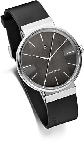 Image of Jacob Jensen Unisex-Adult Analogue Quartz Watch with Rubber Strap JJ708