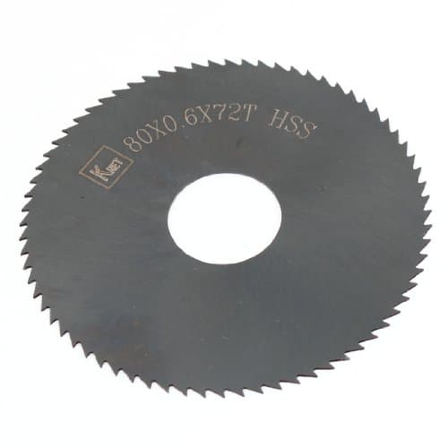 Image of uxcell 80mm x 0.6mm x 22mm Mill Cutter HSS 72 Teeth Slitting Saw