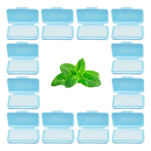 Image of 12 Boxes Dental Wax for Braces, Brace Wax Orthodontic, Gum Ortho Wax Dental Wax for Braces Wearer and Patients for Oral Care Protection Oral Care Teeth Braces 60PCS Whit 2 Applicator Tools(Mint Scent)