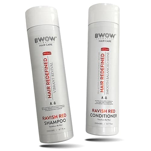 Image of Ravish Red Shampoo & Conditioner Set Vegan Colour Enhancing Haircare for all Red Hair Cherry Scented Moisturising & Repairing Formula for Vibrant Rich Tones to Revive Colour 2x 250ml