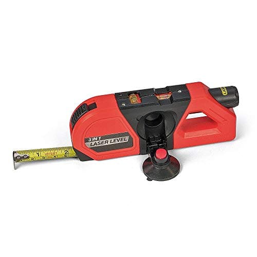 Image of 3 in 1 Laser Level Aligner - Horizontal Vertical Cross Line Measure Tape | Ruler Spirit, Multi Purpose, Bricklaying Builders Hand Tool, Household DIY Measuring