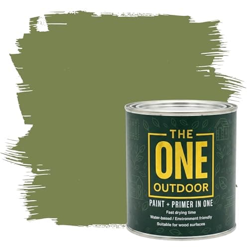 Image of THE ONE Outdoor Paint - Olive, 2.5 Litre | Durable Exterior Paint for Wood, Metal & Masonry | Weather Resistant Finish