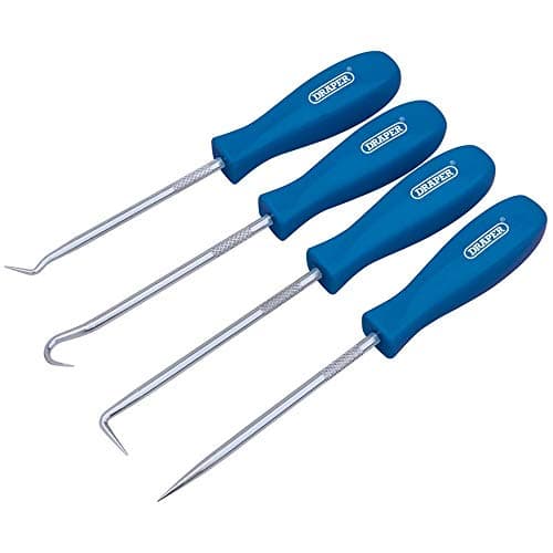 Image of Draper 51763 SETB Mini Hook and Pick Set, 130mm Length, 4 Pieces , Blue