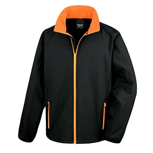 Image of Result R231M Printable Softshell Jacket - Black/Orange, Large