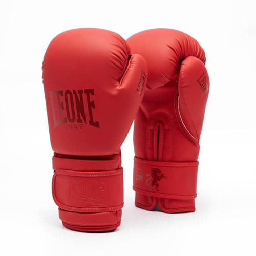 Image of LEONE 1947 BLACK&WHITE BOXING GLOVES red 10 - GN059