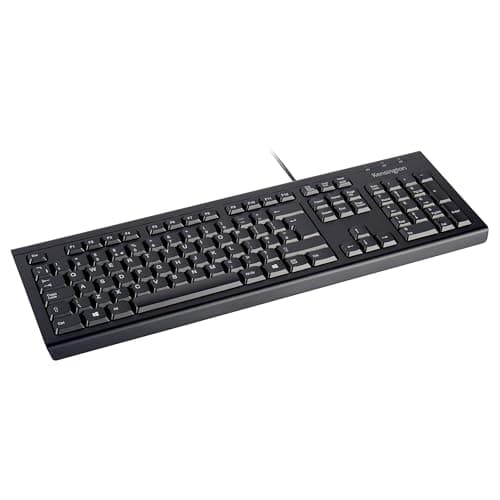 Image of Kensington KB100 EQ Wired Keyboard, QWERTY, Compatible with Windows and MacOs, Slim Spill-Proof Design, Outer Case and Keycaps are Composed of 64% Post-Consumer Recycled Content* (K63727UK)