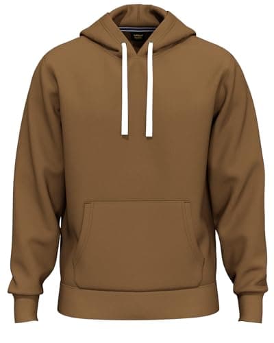 Image of SoftSpun- Midweight Hoodies For Men Uk Pullover Hooded Sweatshirt | Ultra Soft Mens Hoodies Year-Round Tops Preshrunk Jumper Winter Warm Cotton Plain Hoodie Men | Mens Fleece Lined Hoodie