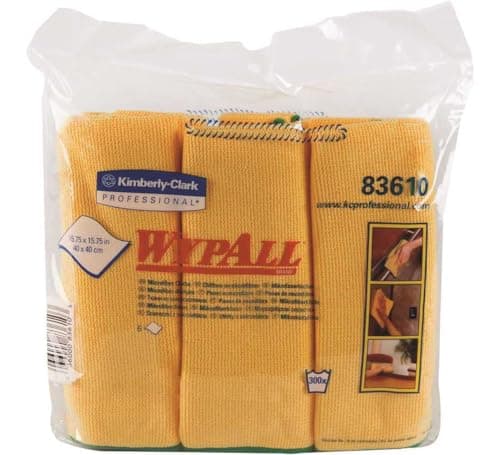 Image of WypAll Microfibre Cloths 8397 - 1 carry pack x 6 cloths, red