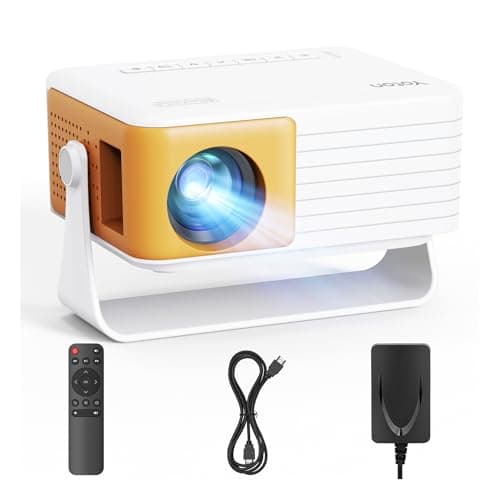 Image of Yoton Y3 Mini Projector 2026 Upgraded Auto Keystone Portable Projector for bedroom, 50% Zoom, 1080P Supported, Compatible with iOS/Android/TV Stick/HDMI/USB/TF Card(Yellow)