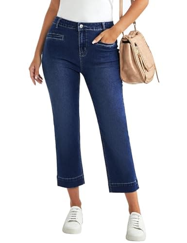 Image of Vetinee Stretch Jeans for Women Plus Size Jeans Nightfall Blue Size XX-Large Fits UK 24-26